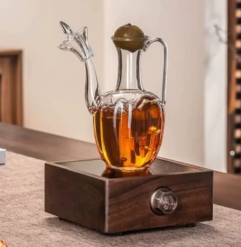 Imitation Song Glass Household Tea Brewing Pot High Borosilicate Glass Guifei Pot Complete Retro Boiling and Brewing Tea Set