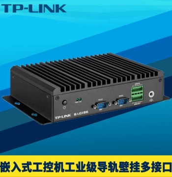 TP-LINK Industrial-Grade Embedded IPC Mini Computer Host, DIN Rail Wall-Mount, USB 3.0, Gigabit Ethernet, RS232/485 Serial Ports, HDMI HD Anti-Interference, 24V DC
