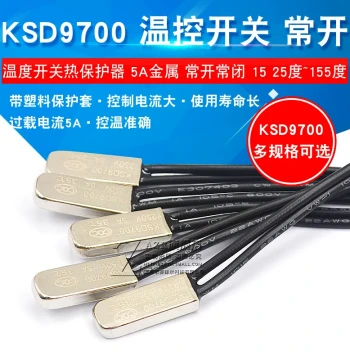 KSD9700 Thermostat Switch Temperature Switch Thermal Protector 5A Metal Ceramic Normally Open/Normally Closed 40°C 50°C 100°C