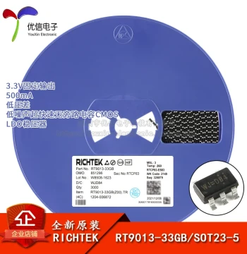 Original Genuine RT9013-33GB SOT23-5 Voltage Regulator LDO Chip, 3.3V/500mA Output