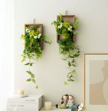 Viral Artificial Greenery Wall Fake Flowers for Restaurant, Hotel, Living Room Wall, TV Background Frame Hanging Ornament Renovation & Layout