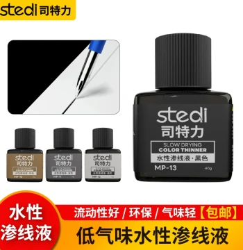 STEDI Panel Line Wash for Gundam Military Models - Aging Stain Washing Liquid in Brown, Black, and Gray - Eco-Friendly Water-Based Wiping Solution