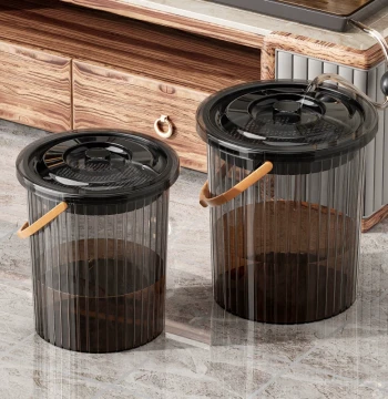 Tea Water Bucket, Waste Bin, Tea Leaf and Dregs Container with Filter and Drain Pipe: High-Aesthetic Kung Fu Tea Set Accessory