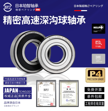 Japan BPJ Imported Deep Groove Ball Bearings 6006 6007 6008 6009 6010 6011 ZZ RS P4