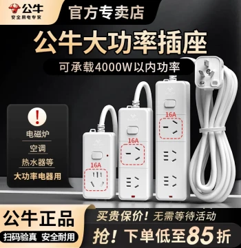 Power Strip 4000W for Induction Cookers, Air Conditioners, and Water Heaters