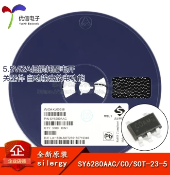Original Authentic SY6280AAC Marking CO SOT-23-5 Low-Loss Power Distribution Switch Device Chip