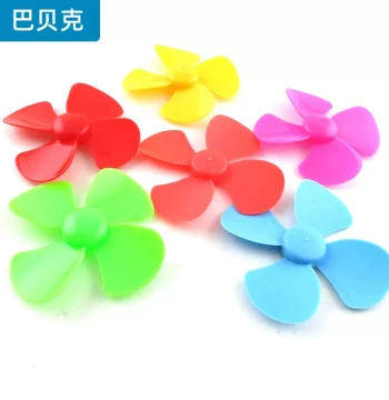 Four-Blade Propeller, Colorful Small Fan Blades for Kindergarten & Elementary School Windmill/Fan Toy Making - 2mm Hole