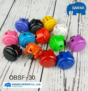 Japan Original SANWA Push Button OBSF-30 Green Cartridge Style Arcade Fighting Game Joystick Accessory
