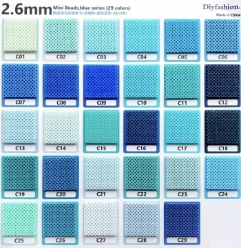 UKENN Fuse Beads Series C (Same Colors as MARD) - High Quality 2.6mm Mini Beads for DIY Refills