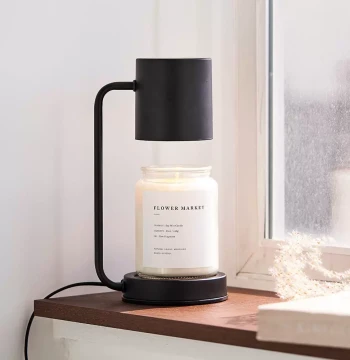 Wax Melting Lamp, European/American/Korean Style Candle Warmer, Minimalist Bedroom Table Lamp with Amazon-Compatible Timer & Dimmer, Aromatherapy Fragrance Lamp