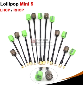 MBL 5.8G FPV Video Transmission Antenna for Racing Drones, LH/RH Circular Polarization, Lollipop 5 Mini Antenna