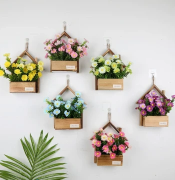 Creative Wall-Mounted Floral Decor, Artificial Flowers for Home Living Room or Shop Wall Decoration, Minimalist Hanging Ornament