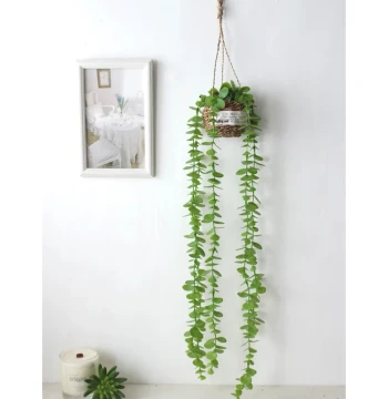 Nordic INS Style Artificial Moneywort Fake Flowers and Greenery Wall Hanging Home Decor Small Hanging Basket