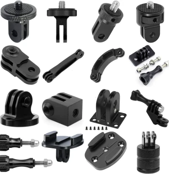 GoPro Aluminum Alloy Accessories Helmet Metal Extension Connecting Arm Tripod Action Camera 1/4 Adapter 90 Degree