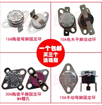 Ceramic Thermostat KSD301/KSD302, 0°C~500°C, 10A/16A/30A, Normally Open/Closed Temperature Control Switch