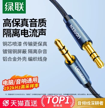 UGREEN 3.5mm Audio Cable for AUX Speakers, Computers, Cars, and Headphones, Dual Male Plug for Phone Output, Car Stereo, Desktop PC, 3.5mm Source Data Extension