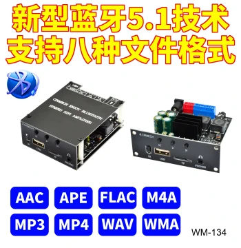 HIFI Bluetooth 5.1 Digital High-Power TPA3116D2 Stereo 2.0 Dual-Channel TF USB Drive AUX Amplifier Board