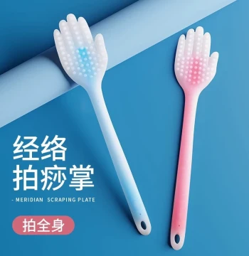 Household Sha-Scraping Board, Meridian Tapping Stick, Palm Massage Paddle, Back Beating Tool, Silicone Health Care Specialist
