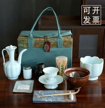 Song Dynasty Pointed Tea Set Chasen Matcha Powder Rabbit Hair Jianzhan Song Style Tea Battle Full Tea Set Matcha Tools
