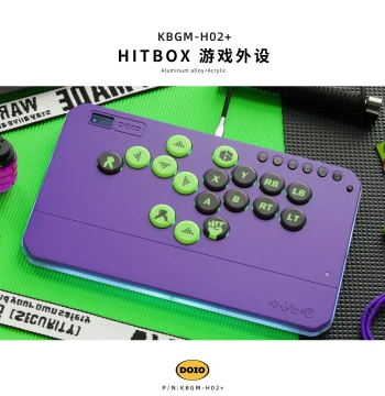 DOIO Mechanical Axis HITBOX Aluminum Alloy Upgradeable Wireless Gaming Keyboard Street Fighter 6 King of Fighters 15 Tekken 8 Joystick Arcade Fighting PS5 Switch Steam NS2 KBGM-H02+