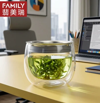 New Insulated Double-Layer Glass Gaiwan Hand-Grip Teapot Lazy Brewing Tool Workspace Single Person Tea Set Health Pot