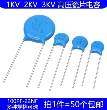 High-Voltage Ceramic Disc Capacitors 1KV 2KV 3KV 101 102 103 221 222 223 471 472 K