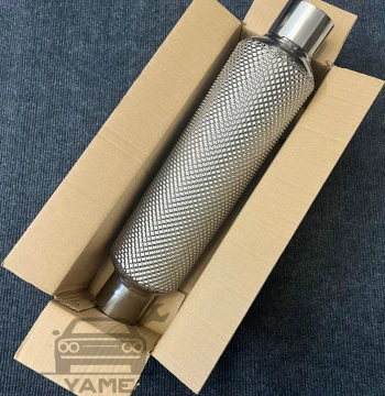 Car Mid-section Exhaust Pipe Heat Insulation Extended Modification Mesh Core Straight-through Muffler Middle Drum Silencer Drum Universal Model