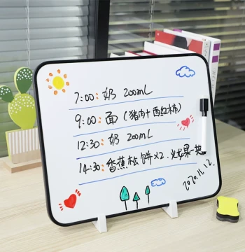 Small Magnetic Whiteboard and Blackboard for Home and Kids - Desktop Erasable Writing Board, Stand-Alone or Handheld Teaching Tool, Memo Board for Family, Live Streaming, or Prompts