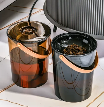 Tea Water Bucket, Waste Water Bucket for Home Tea Table, Large Capacity Drainage Bucket for Tea Dregs