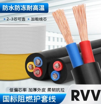 National Standard Household RVV Cable 2-Core 3-Core 4-Core 1.5/2.5/4/6 sq mm Outdoor Three-Phase Sheathed Wire Flexible Cable