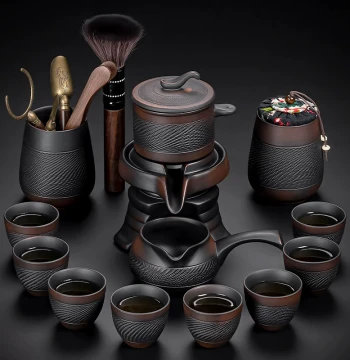Purple Clay Tea Set, Lazy Tea Brewing Artifact, Luxury High-end Atmospheric Kung Fu Dedicated Automatic Teapot, 2026 New Collection