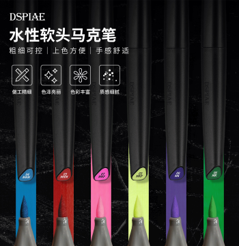 DSPIAE Model Water-Based Markers for Gundam Coloring, Touch-Up, Basic Colors, and Metallic Colors