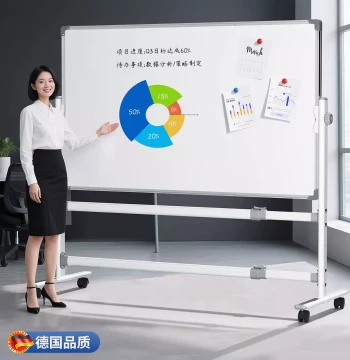 Kaide Mobile Office Whiteboard Writing Board Double-Sided Magnetic for Teaching Kids Drawing Wall Sticker Vertical Commercial Use with Reinforced Stand Memo Board Small Blackboard Erasable for Home Meetings Training