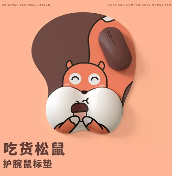 Computer Wrist Rest Mouse Pad Large Desk Mat Silicone Cartoon Office Home Gaming Creative Cute 3D Laptop Wrist Pillow Small Pad Unisex 3D Comfortable Personalized Thickened