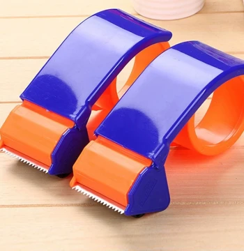 Heavy-Duty Box Sealer with Wide Tape Dispenser - Transparent Tape Cutter for Express Packaging and Plastic Tape Sealing