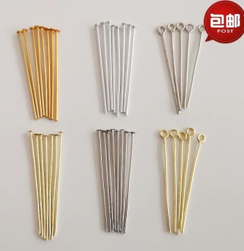 Crystal Lighting Accessories: Ball Pins for Hanging Crystal Balls, All-Copper Large-Head Pins for Chandeliers, Gold & Silver Hooks with Free Shipping