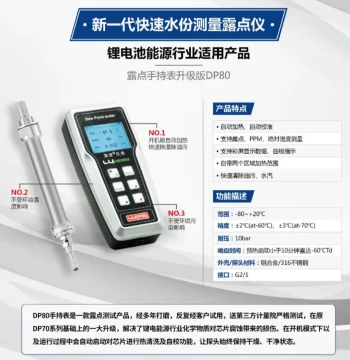 DP80 Portable Dew Point Meter, DP70B Handheld Dew Point Tester by Jingce