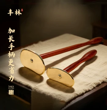 Wellness Center Exclusive Pure Brass Back Scraper Board Tai Chi Self-Scraping Full Body Universal Long-Handle Back Scraping Tool
