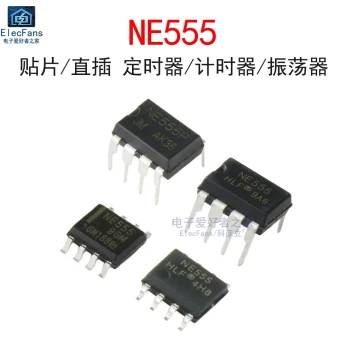 NE555P Timer NE555DR Single-Channel High-Precision Timer Through-Hole DIP-8/Surface-Mount SOP-8 Chip IC