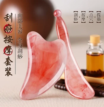 Facial Gua Sha Board and Tendon-Loosening Stick for Lifting and Firming – Professional Horn Massage Tool for Beauty Salons