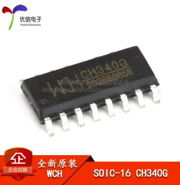Original Genuine CH340G SOP-16 Surface-Mount USB-to-Serial IC Chip - USB Bus Adapter Chip