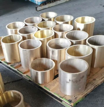 Manufacturer Supply Tin Bronze Bushing QSn6.5-0.1, Copper Shaft Sleeve, Flanged Bronze Bushing, Customizable Dimensions with Slots and Holes