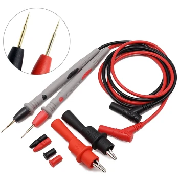 VC890DC Gold-Plated Copper Needle Silicone Test Leads Extra Sharp and Fine 1000V 20A High Precision Premium Multimeter Probes