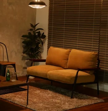 Japanese Retro Loft Industrial Style Wrought Iron Two-Seater Sofa - American Trendy Cafe Sofa Chair for Small Apartments