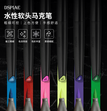 DSPIAE Water-Based Markers – Gundam Model Base & Fluorescent Colors, Touch-Up Paint Pens MK-01