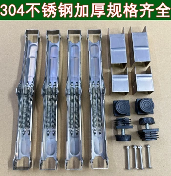 304 Stainless Steel Folding Table Accessories Thickened Spring Hinge Bracket Load-Bearing Support Frame for Dining Worktables Hardware