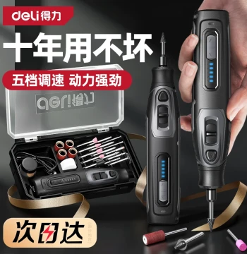 Deli Electric Grinder Handheld Mini Polishing Machine for Carving, Jade, Wood Sculpture, Polishing, and Drilling