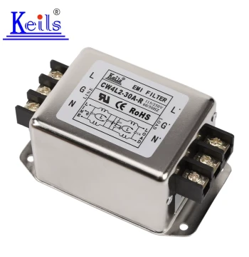 KEILS Filter 220V Terminal Block 10A 20A 30A AC Single Phase CW4L2-20A-R EMI Filter