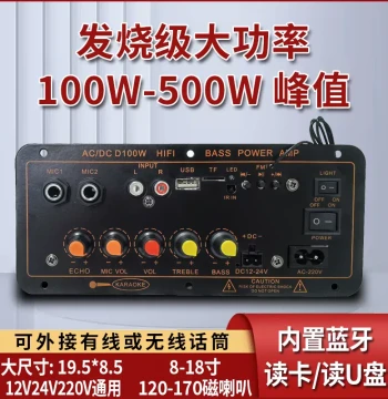 Bluetooth Amplifier Board Subwoofer 12V/24V/220V Universal Audiophile Car Speaker Mainboard High-Power Speaker