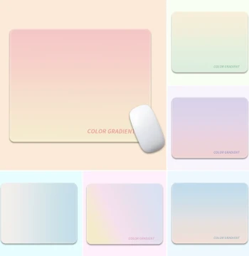 Light Gradient Mouse Pad Small Size High Aesthetic Appeal for Girls Office Ice Blue Computer Desktop Desk Mat Cute Keyboard Pad Crimson Pink Dawn Mouse Pad Anti-Slip Locked Edge Computer Pad Desk Mat Customizable